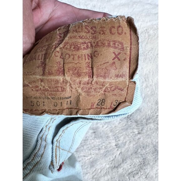 Levi’s vintage button fly made in USA jeans mens size 28x36 - Picture 5 of 9